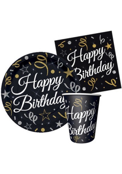 Tabak Sparklıng Confettı Bırthday 23CM Pk:8