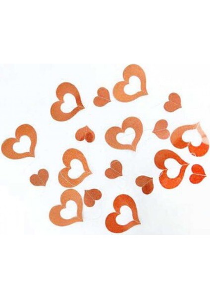 Süs Kalp Hologramlı Fon Süsü 2mt Pembe Pk:10