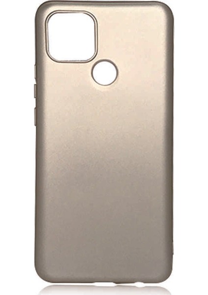 - Oppo A15 - Kılıf Mat Soft Premier Silikon Kapak - Gold - T16766