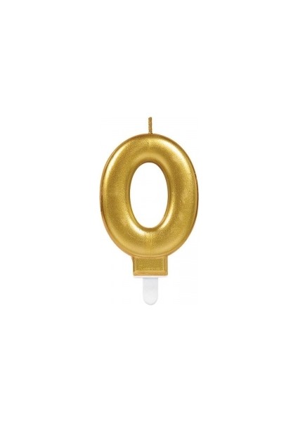 Parti Aksesuar Parti Malzemeleri 0 Rakam Mum Gold Renk
