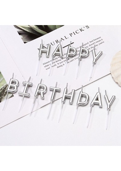 Parti Aksesuar Happy Birthday Mum Gümüş Renk