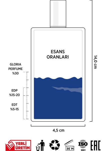 Blue De Label 55 ml Edp Erkek Parfüm