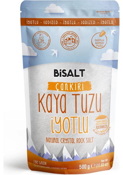 BiSALT Çankırı Kaya Tuzu İnce İyotlu 500 gr