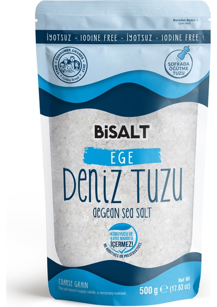 BİSALT Ege Deniz Tuzu İri 500 g