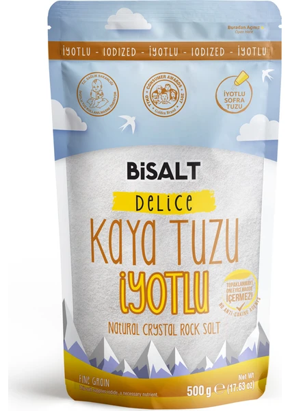 BİSALT Delice Kaya Tuzu Iyotlu  500 gr