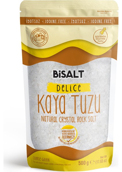 BiSALT Delice Kaya Tuzu Sofrada Öğütme 500 g