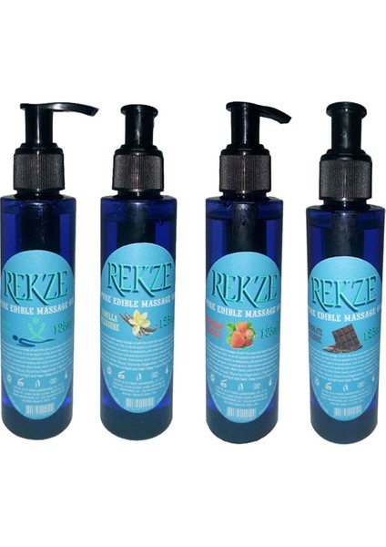 Rekze Erkeklere Kadınlara Özel 4 Farklı Çeşit Aromalı Masaj Yağı Massage Oil 125ML