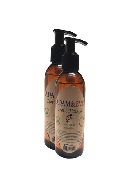 Adam&eErkeklere Kadınlara Özel Sade Vücut Masaj Yağı Pure Edible Massage Oil 125ML 2 Adet
