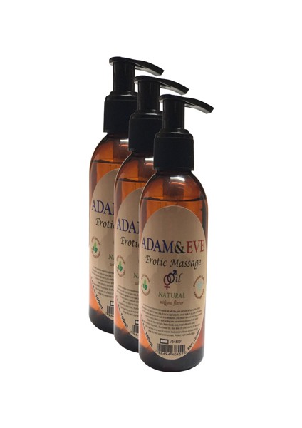 Adam&eErkeklere Kadınlara Özel Sade Vücut Masaj Yağı Pure Edible Massage Oil 125ML 3 Adet