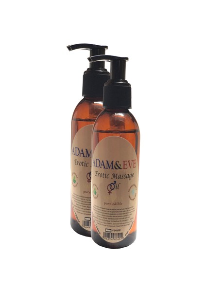 Adam&eErkeklere Kadınlara Özel Vanilya Aromalı Masaj Yağı Pure Edible Vanilla Flavor Massage Oil 125ML 2 Adet