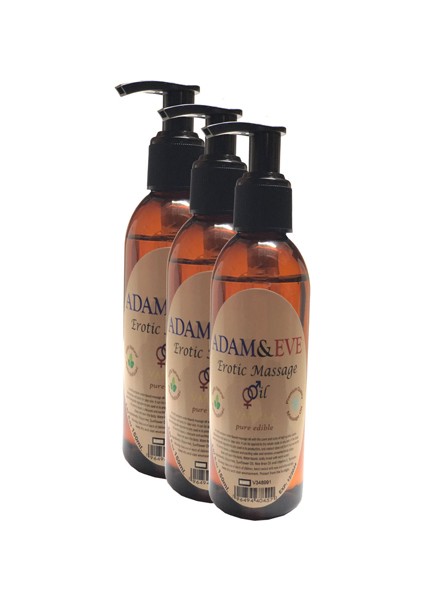 Adam&eErkeklere Kadınlara Özel Vanilya Aromalı Masaj Yağı Pure Edible Vanilla Flavor Massage Oil 125ML 3 Adet