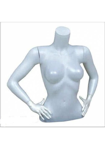 Kadın Vitrin Mankeni Plastik Yarım Kollu