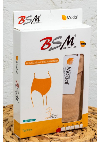 Kadın Hamile Külot 3'lü Set Esnek Bel Tasarımı ile Gün Boyu Rahatlık