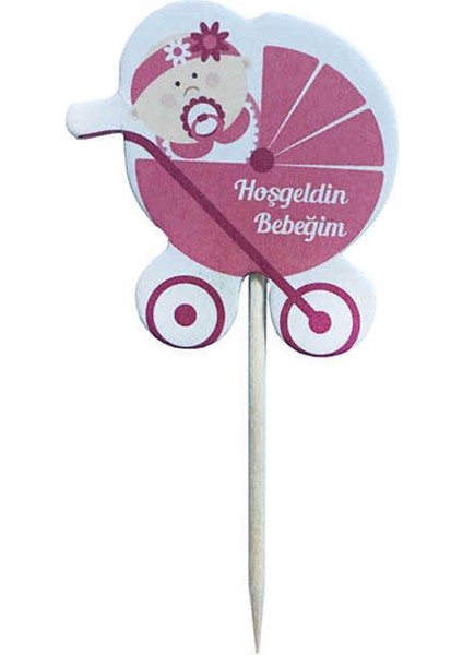 Kürdan Hoşgeldin Bebeğim Pusetli Pembe Pk:20
