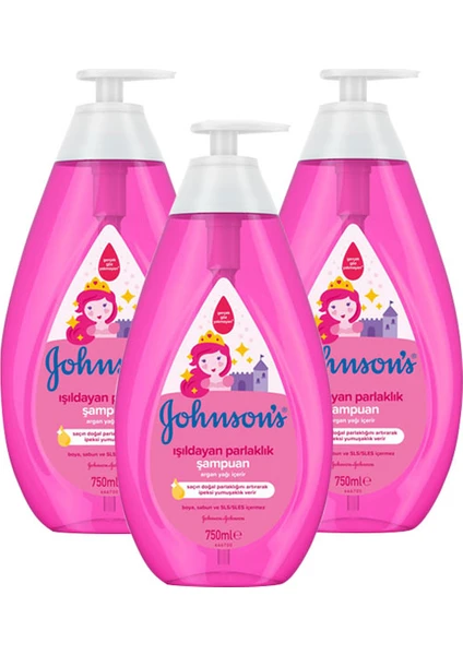 Johnsons Şampuan Işıldayan Parlaklık Serisi 750 ml x 3 Adet