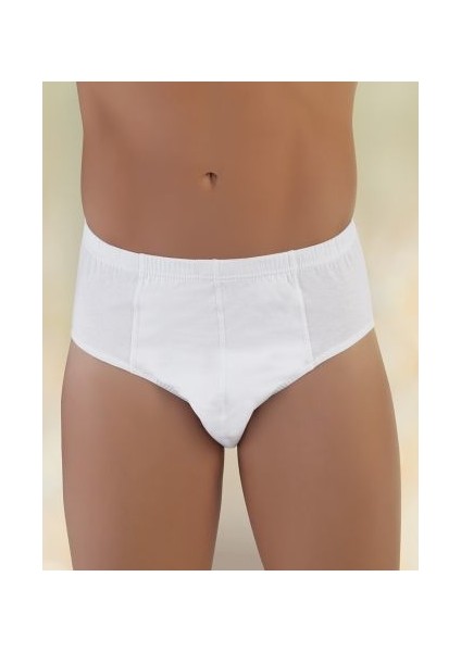 Penye Erkek Klasik Külot Slip Beyaz ME009