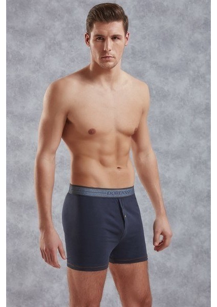 Erkek Pamuk Dikişsiz Düğmeli Normal Paça Boxer 1520