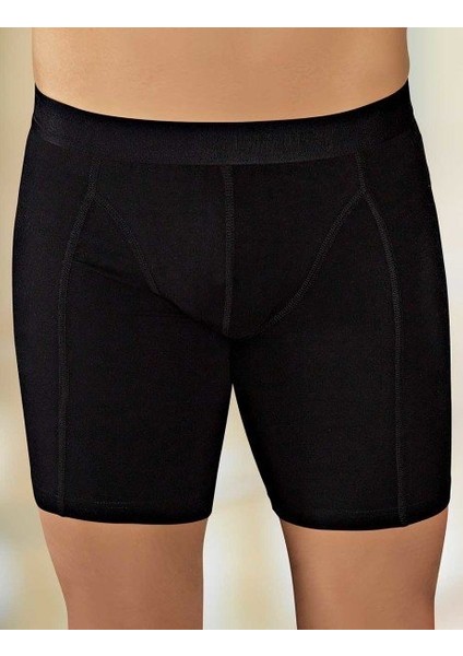 Likralı Uzun Boxer Siyah ME114