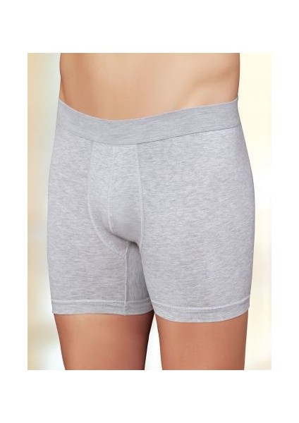 Likralı Şahinler Yazılı Torbalı Boxer Gri ME031