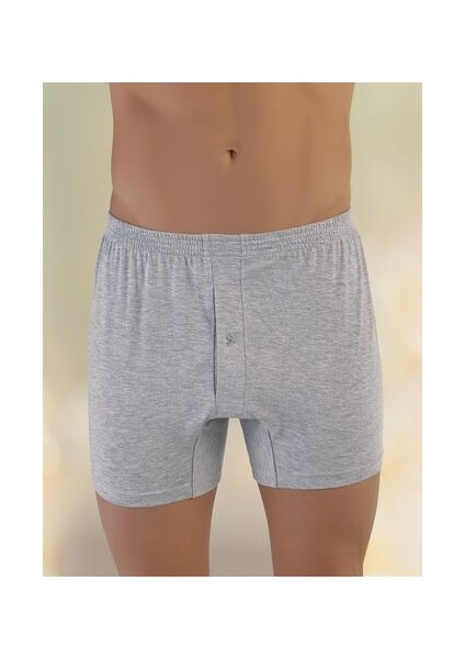 Penye Düğmeli Boxer Gri ME010