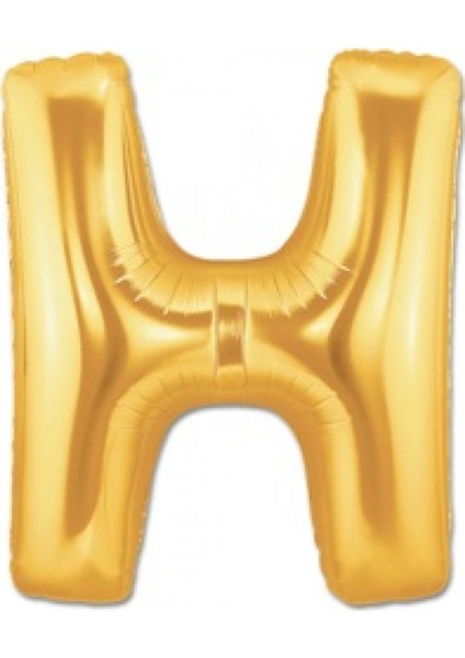 H Harf Folyo Balon Gold 100 cm (1 Metre)