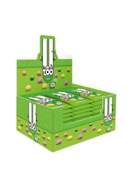 Ekşili Karışık Meyveli Çiğnenebilir Draje Şekerleme 25 gr x 24