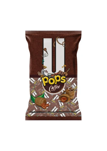 U Pops Kahve Aromalı Sıvı Dolgulu Bonbon Şekerleme 5 gr x 200