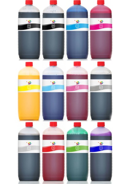 Canon Pfı 704 Kartuş Mürekkebi 12 Renk Pro Serisi 1000ML Mürekkep Seti