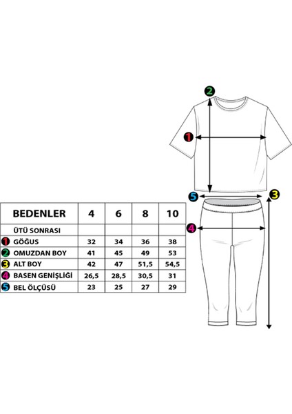 Toontoy Kız Çocuk Kolları Şerit Detaylı Baskılı Taytlı Takım fiyatları