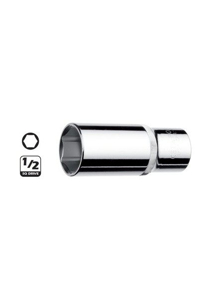 Ceta 1/2" 6 Köşe Derin Lokma Anahtar 19 MM-C24 H19