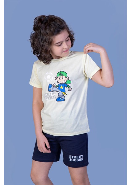 Toontoy Erkek Çocuk Baskılı Şortlu Takım