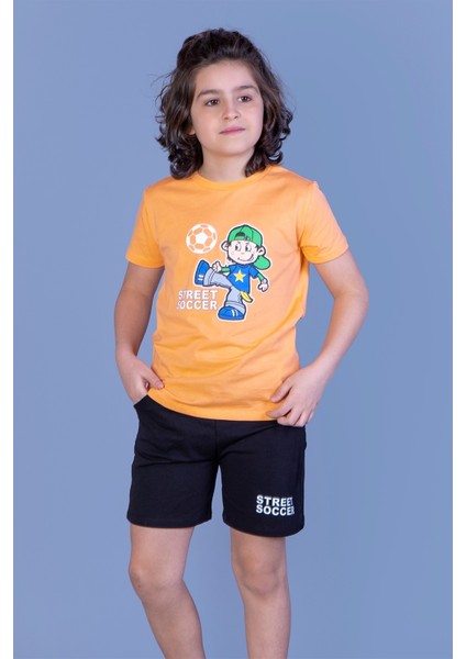 Toontoy Erkek Çocuk Baskılı Şortlu Takım