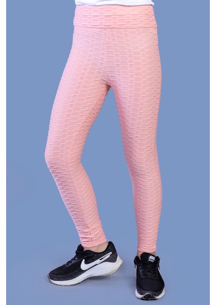 Toontoy Kız Çocuk Kabartma Detaylı Tayt