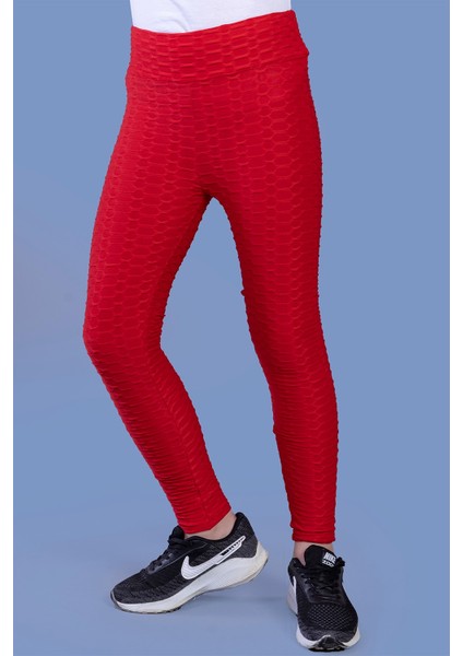 Toontoy Kız Çocuk Kabartma Detaylı Tayt