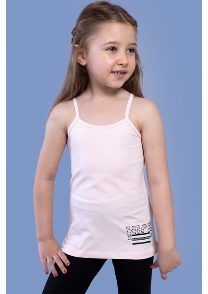 Toontoy Kız Çocuk Taş Işlemeli Atlet