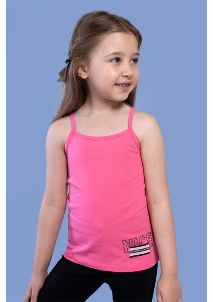 Toontoy Kız Çocuk Taş Işlemeli Atlet