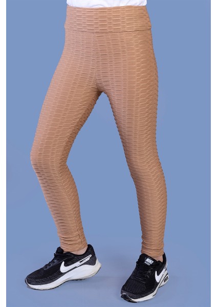 Toontoy Kız Çocuk Kabartma Detaylı Tayt