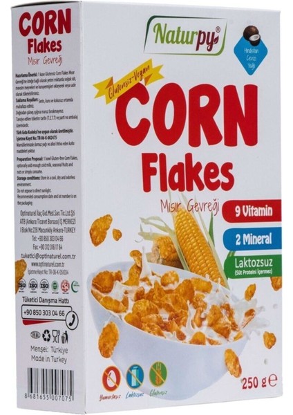 Naturpy glutensiz Corn Flakes Mısır Gevreği