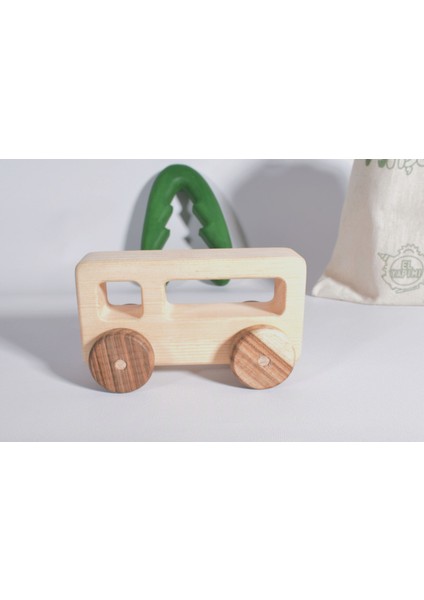 Dikdörtgen Geometrik Ahşap Oyuncak Araba - % 100 Doğal Ağaç modelleri