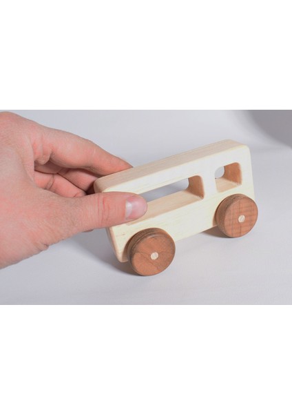 Dikdörtgen Geometrik Ahşap Oyuncak Araba - % 100 Doğal Ağaç indirimleri