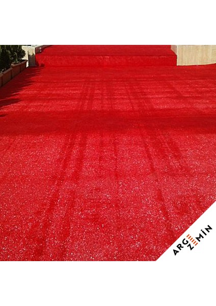 Argezemin Kırmızı Suni Çim Halı 6 mm 2,5 M x 2 M