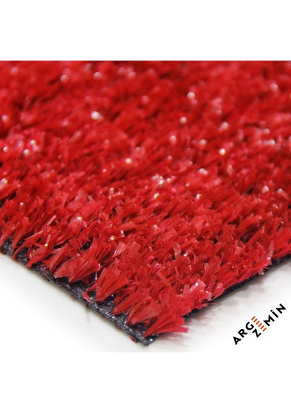 Argezemin Kırmızı Suni Çim Halı 7 mm 1 M x 3 M