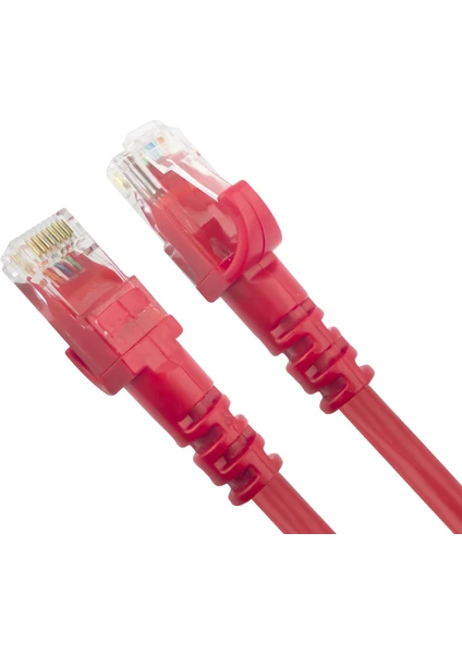 20 cm-Santimetre 10lu Paket CAT6 Network-Ağ-Ethernet Kablosu Kırmızı