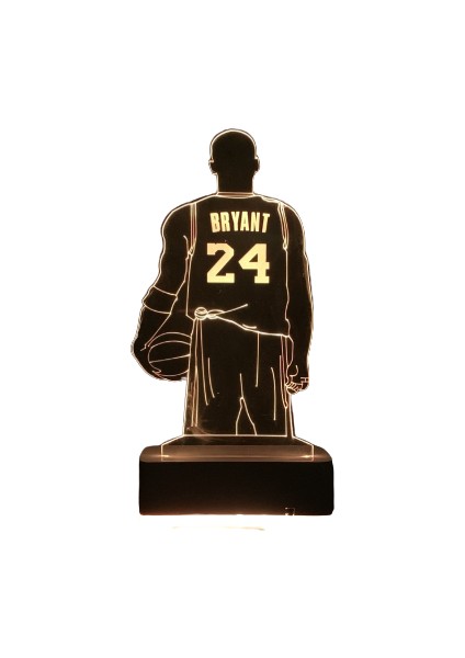 Hediyelik Kobe Bryant 16 Renk Dekoratif Lamba