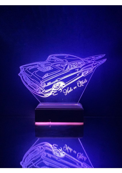 3D Klasik Araba 16 Renk Gece Lambası