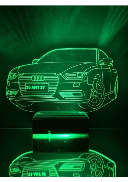 Kişiye Özel 3D LED Aydınlatmalı Araba Masaüstü LED Lamba fiyatları