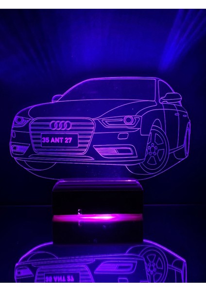 Kişiye Özel 3D LED Aydınlatmalı Araba Masaüstü LED Lamba fırsatları