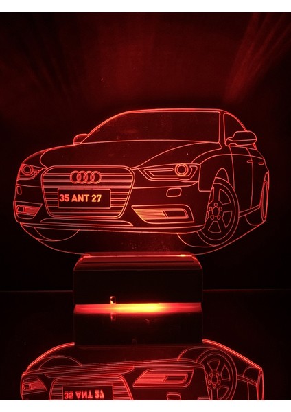 Kişiye Özel 3D LED Aydınlatmalı Araba Masaüstü LED Lamba indirimleri