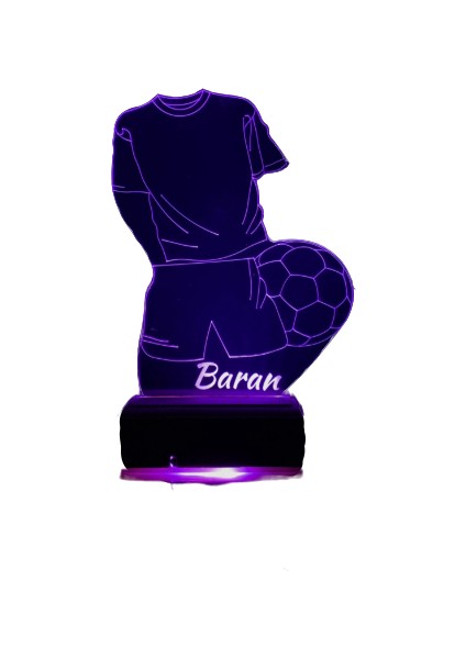 Futbol 3D 16 Renk Gece Lambası