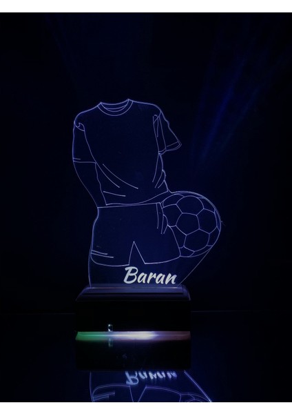 Futbol 3D 16 Renk Gece Lambası